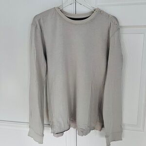 Armani Exchange grunge Cotton Crest Shirt Long Sleeve Shoulder Buttons XL